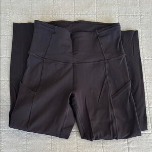 Lululemon fast and free black leggings with pockets size 2 25”